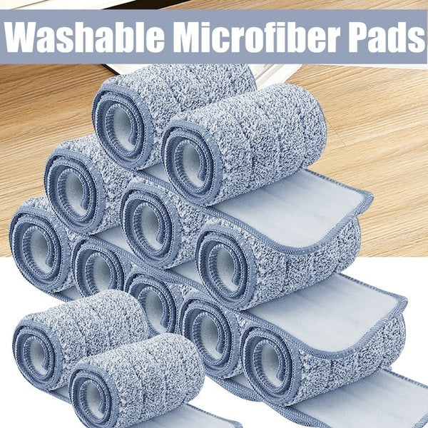 2-Pack Washable Microfiber Pads 33x12cm for Flat Mops