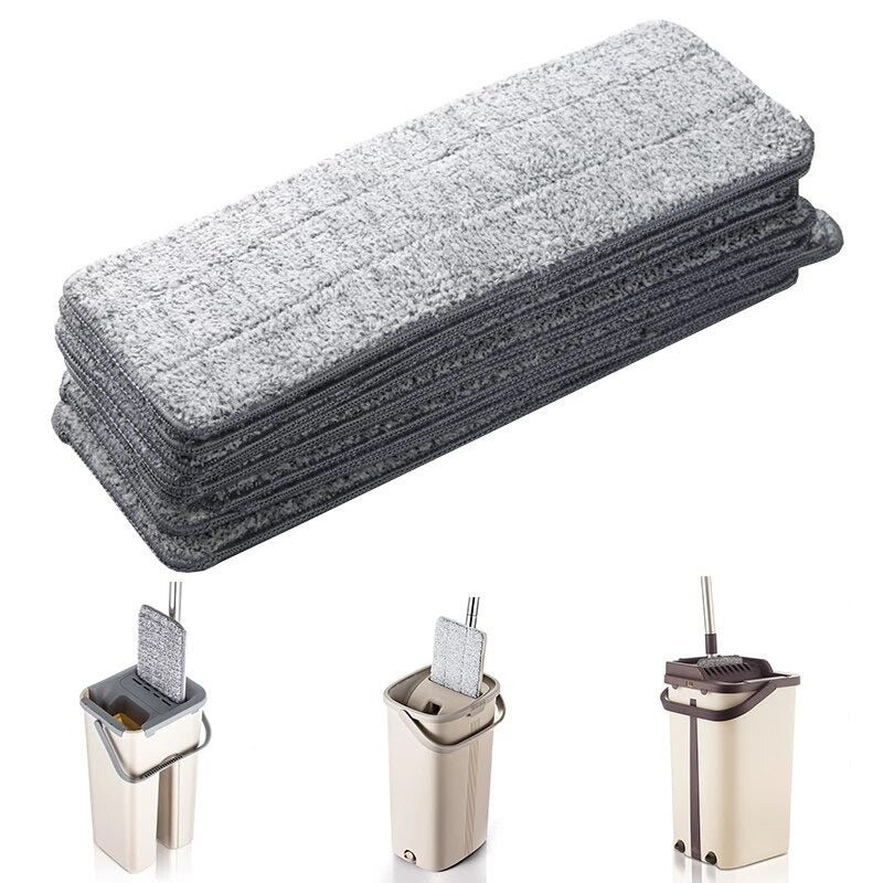 2-Pack Washable Microfiber Pads 33x12cm for Flat Mops