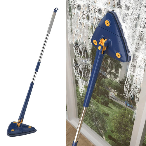 360° Extendable Triangle Mop – Floor, Window & Bathroom Cleaner