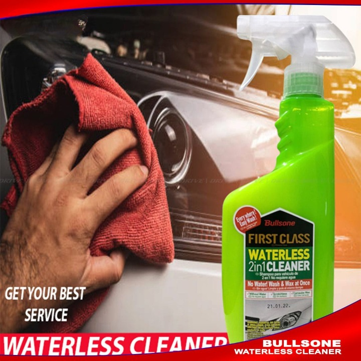 Bullsone Waterless Wash & Wax Spray – Multi-Purpose Car Cleaner (550ML)